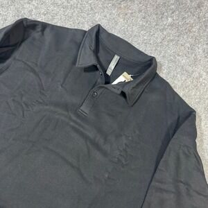 Mondetta Women XL Black Collared Pullover Sweatshirt Long Sleeve Relaxed Fit NWT